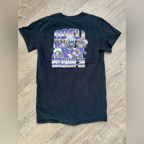 Other - Odell Beckham Jr Graphic Tee Youth Large Ravens NFL Back Print Shirt